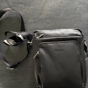 Leren Schoudertas zwart